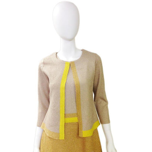 Multi Tone Crinkle Jacket - Dijon